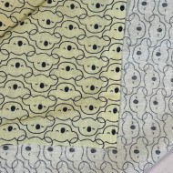 Tissu Coton imprimé Vaoy koala enfant jaune noir Tissu Coton imprimé Vaoy koala enfant jaune noir