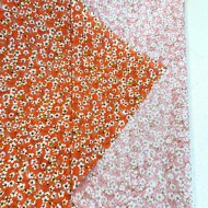 Tissu Coton imprimé Miyu fleur orange multicolore Tissu Coton imprimé Miyu fleur orange multicolore