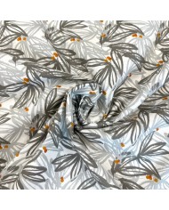 Tissu Coton imprimé Nabali nature gris multicolore Tissu Coton imprimé Nabali nature gris multicolore