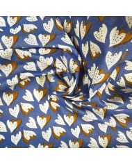 Tissu Coton imprimé Ziggy fleurs bleu multicolore Tissu Coton imprimé Ziggy fleurs bleu multicolore