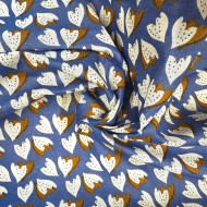 Tissu Coton imprimé Ziggy fleurs bleu multicolore Tissu Coton imprimé Ziggy fleurs bleu multicolore