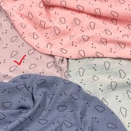 Tissu Double Gaze nuage enfant gris Tissu Double Gaze nuage enfant gris