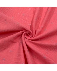 Tissu Double Gaze Zéalor rose Tissu Double Gaze Zéalor rose