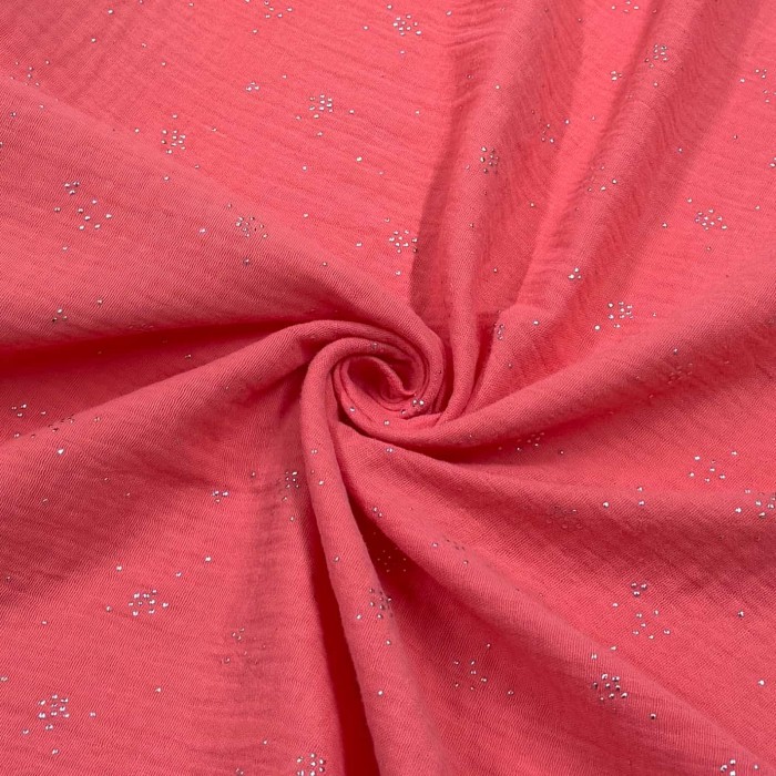 Tissu Double Gaze Zéalor rose Tissu Double Gaze Zéalor rose