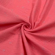 Tissu Double Gaze Zéalor rose Tissu Double Gaze Zéalor rose