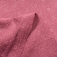 Tissu Double Gaze brodé mauve Tissu Double Gaze brodé mauve