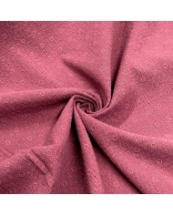Tissu Double Gaze brodé mauve Tissu Double Gaze brodé mauve