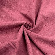 Tissu Double Gaze brodé mauve Tissu Double Gaze brodé mauve