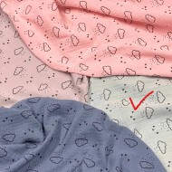 Tissu Double Gaze nuage enfant vert d'eau Tissu Double Gaze nuage enfant vert d'eau