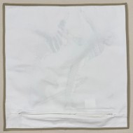 Housse de Coussin Polaire skieurs brodé - Tissu d'éditeur