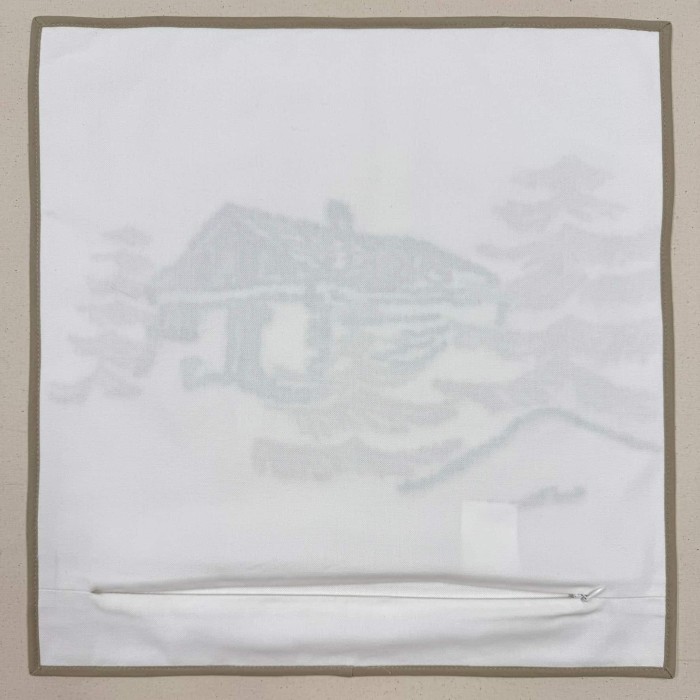 Housse de Coussin Solstice cabane brodé - Tissu d'éditeur