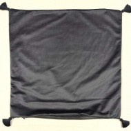 Housse de Coussin en velours avec pompon Coulisse gris foncé - Tissu d'éditeur