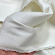 Tissu soie élasthanne satin blanc - Tissu haute couture Français Tissu soie élasthanne satin blanc - Tissu haute couture Français