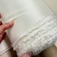 Tissu soie élasthanne satin blanc - Tissu haute couture Français Tissu soie élasthanne satin blanc - Tissu haute couture Français