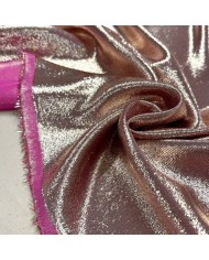 Tissu soie polyester lurex rose gold - Tissu haute couture Français Tissu soie polyester lurex rose gold - Tissu haute couture Français