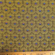 Tissu Jacquard Martha fleurs seventies moutarde Tissu Jacquard Martha fleurs seventies moutarde