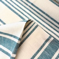 Tissu Baya rayure bleu - Tissé en France