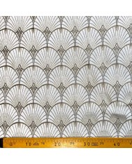 Tissu jacquard Elégance aspect lin motif art déco Tissu jacquard Elégance aspect lin motif art déco