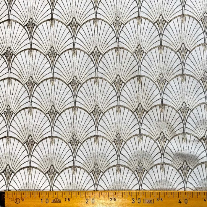 Tissu jacquard Elégance aspect lin motif art déco Tissu jacquard Elégance aspect lin motif art déco