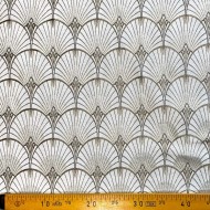 Tissu jacquard Elégance aspect lin motif art déco Tissu jacquard Elégance aspect lin motif art déco