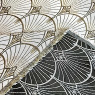 Tissu jacquard Elégance aspect lin motif art déco Tissu jacquard Elégance aspect lin motif art déco
