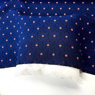 Tissu Jacquard Martha fleurs seventies bleu Tissu Jacquard Martha fleurs seventies bleu
