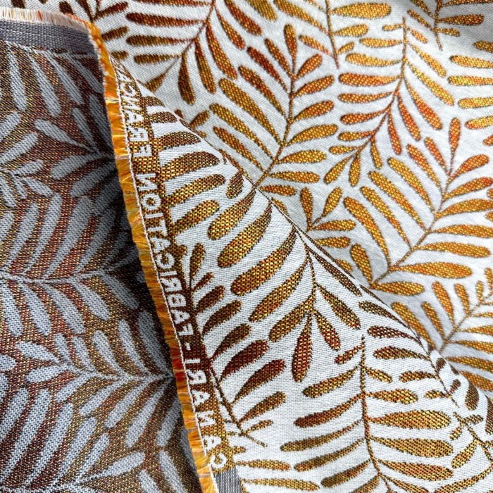 Tissu jacquard Canari roux Tissu jacquard Canari roux