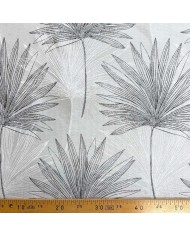 Tissu Jacquard Esperanza feuille grise Tissu Jacquard Esperanza feuille grise