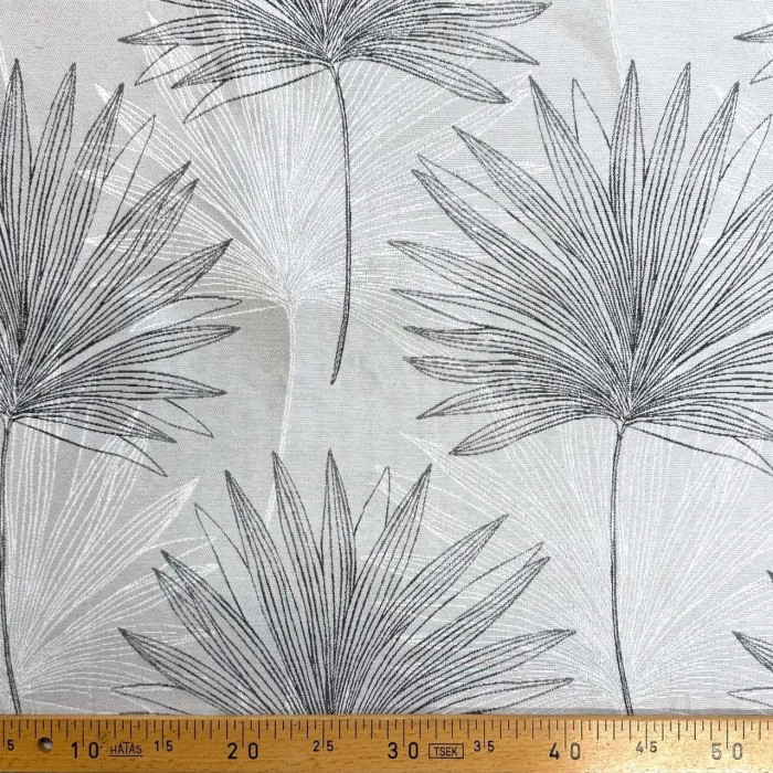 Tissu Jacquard Esperanza feuille grise Tissu Jacquard Esperanza feuille grise