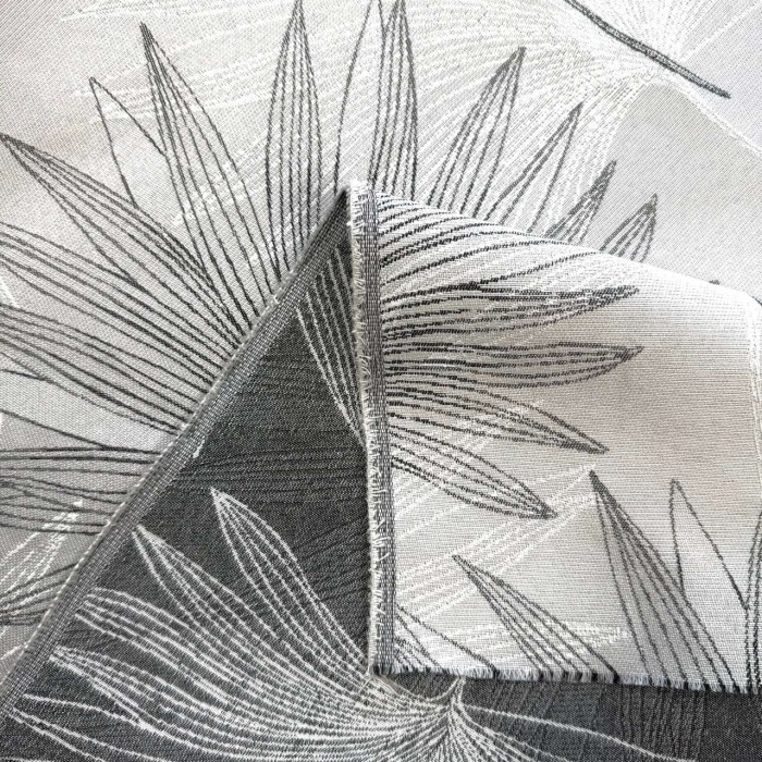 Tissu Jacquard Esperanza feuille grise Tissu Jacquard Esperanza feuille grise