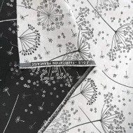 Tissu Jacquard gris pissenlit fleurs Tissu Jacquard gris pissenlit fleurs