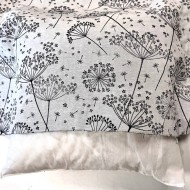 Tissu Jacquard gris pissenlit fleurs Tissu Jacquard gris pissenlit fleurs