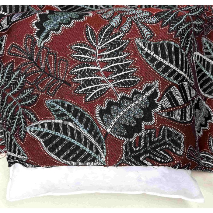 Tissu Jacquard Austral feuille rouge Tissu Jacquard Austral feuille rouge