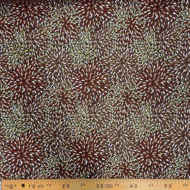 Tissu Jacquard Etincelle Paprika fantaisie rouge