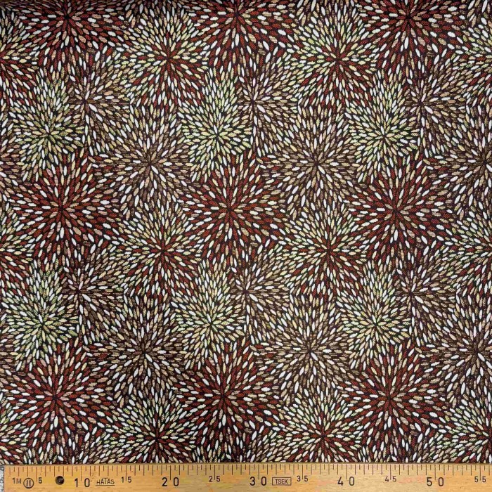 Tissu Jacquard Etincelle Paprika fantaisie rouge Tissu Jacquard Etincelle Paprika fantaisie rouge