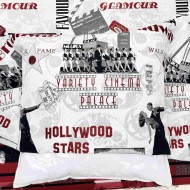 Tissu Jacquard Cinema 12 blanc rouge Tissu Jacquard Cinema 12 blanc rouge