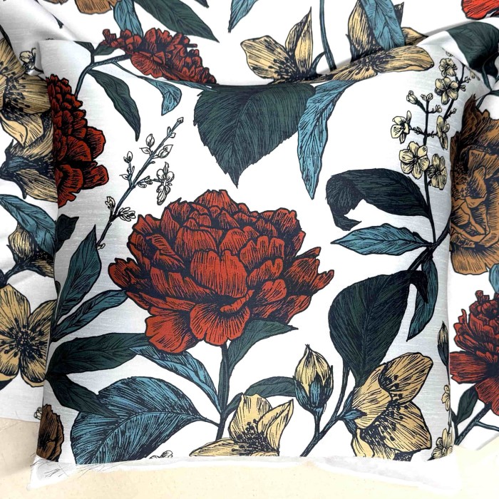 Tissu Parfum fleurs multicolore - Made in France Tissu Parfum fleurs multicolore - Made in France