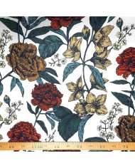 Tissu Parfum fleurs multicolore - Made in France