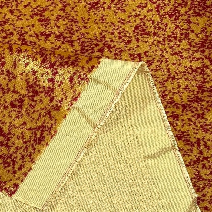 Tissu Pegase velours granite rouge or Tissu Pegase velours granite rouge or