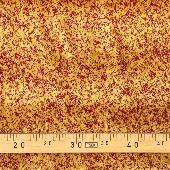 Tissu Pegase velours granite rouge or Tissu Pegase velours granite rouge or