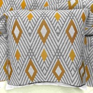 Tissu Jacquard Moma Losange jaune - Made In France
