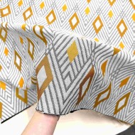 Tissu Jacquard Moma Losange jaune - Made In France