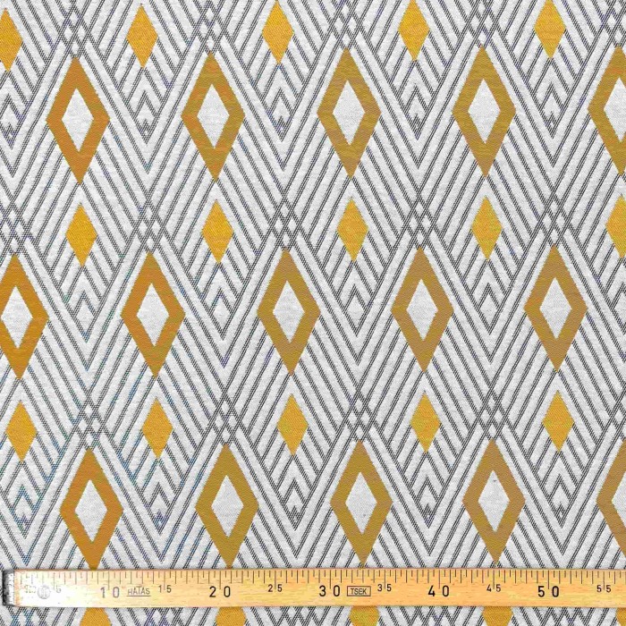 Tissu Jacquard Moma Losange jaune - Made In France