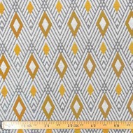 Tissu Jacquard Moma Losange jaune - Made In France