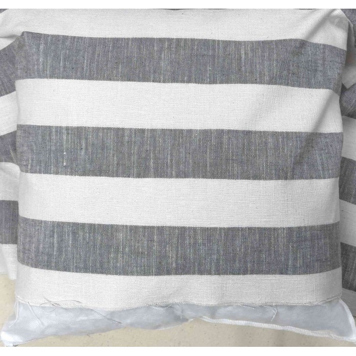 Tissu Saint Tropez rayures gris blanc - Made In France Tissu Saint Tropez rayures gris blanc - Made In France