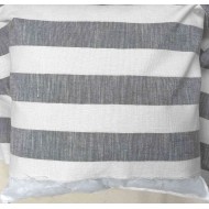 Tissu Saint Tropez rayures gris blanc - Made In France Tissu Saint Tropez rayures gris blanc - Made In France