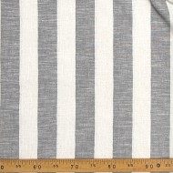 Tissu Saint Tropez rayures gris blanc - Made In France Tissu Saint Tropez rayures gris blanc - Made In France