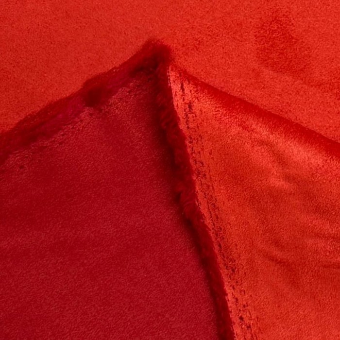 Tissu Suédine Lourde rouge