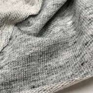 Tissu jersey molleton été moucheté gris - Marque Française