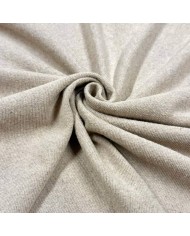 Tissu maille tricot coton taupe clair - Marque Française Tissu maille tricot coton taupe clair - Marque Française